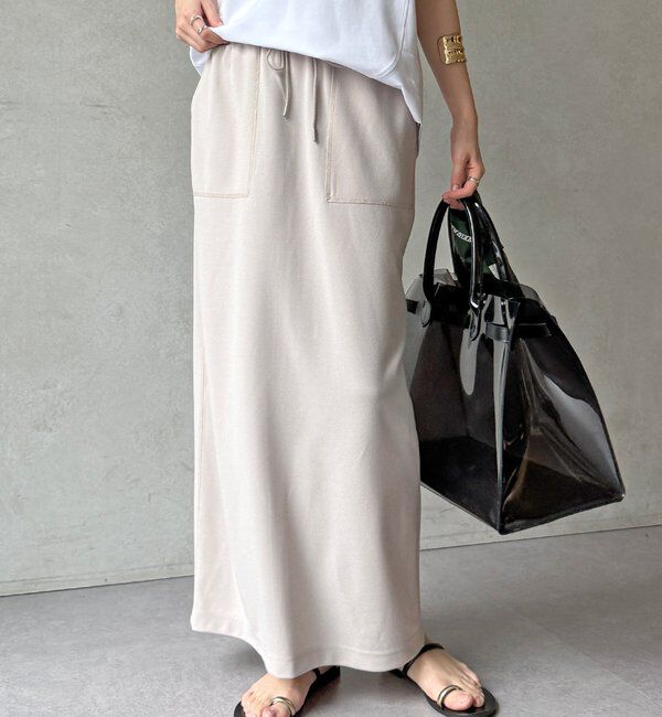  「【WEB限定】カットジョーゼットタイトスカート」|スカート|