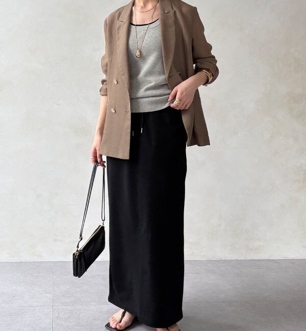  「【WEB限定】カットジョーゼットタイトスカート」|スカート|