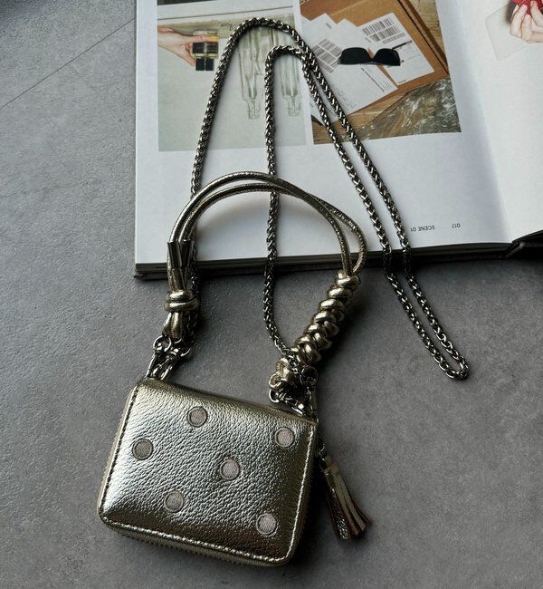  「【WEB限定】ドット刺繍ジャバラチャームウォレットショルダー」|その他|