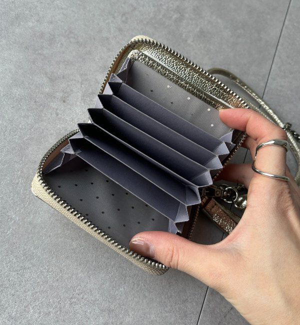  「【WEB限定】ドット刺繍ジャバラチャームウォレットショルダー」|その他|