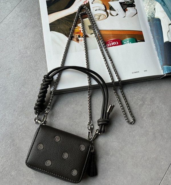  「【WEB限定】ドット刺繍ジャバラチャームウォレットショルダー」|その他|