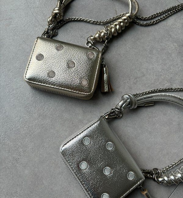  「【WEB限定】ドット刺繍ジャバラチャームウォレットショルダー」|その他|
