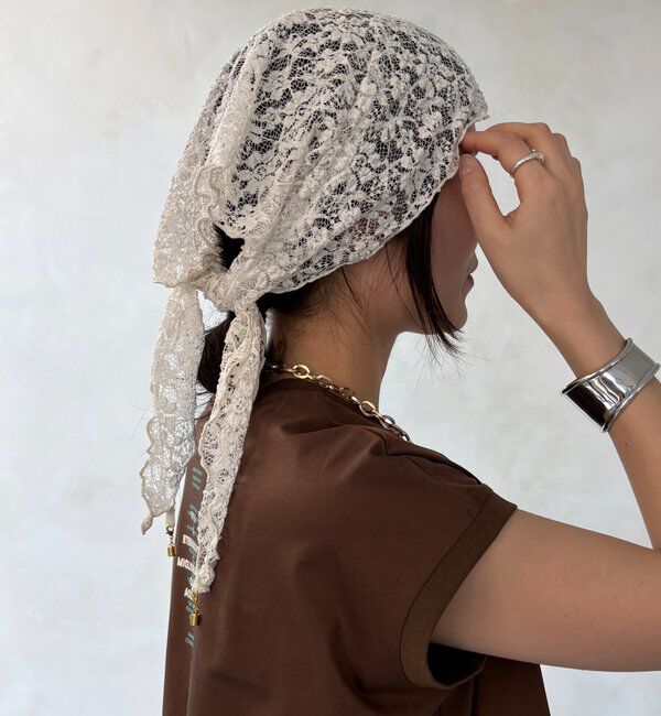  「レースマグネット付スカーフ」|マフラー|