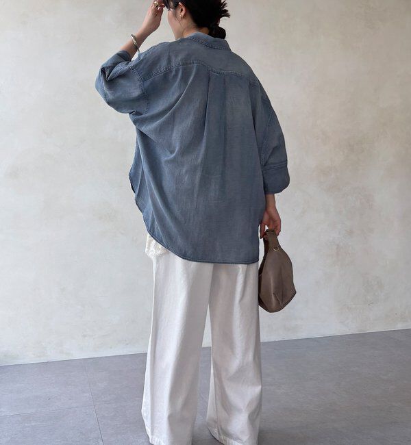  「シアーデニムビッグカフスドルマンシャツ」|シャツ・ブラウス|