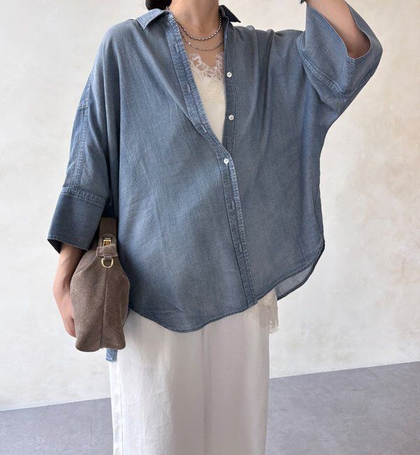  「シアーデニムビッグカフスドルマンシャツ」|シャツ・ブラウス|