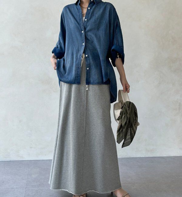  「シアーデニムビッグカフスドルマンシャツ」|シャツ・ブラウス|