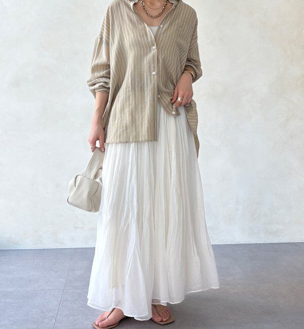  「ランダムプリーツボリュームスカート」|スカート|