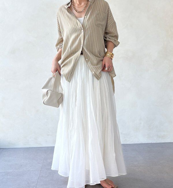  「ランダムプリーツボリュームスカート」|スカート|