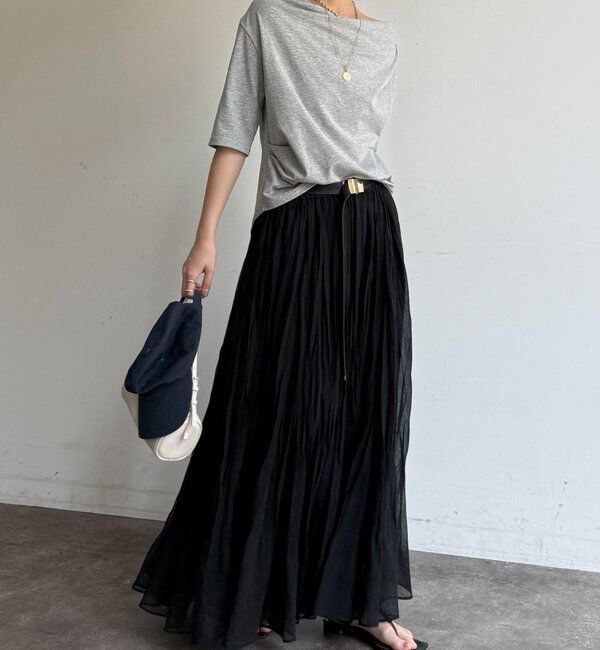 「ランダムプリーツボリュームスカート」|スカート|