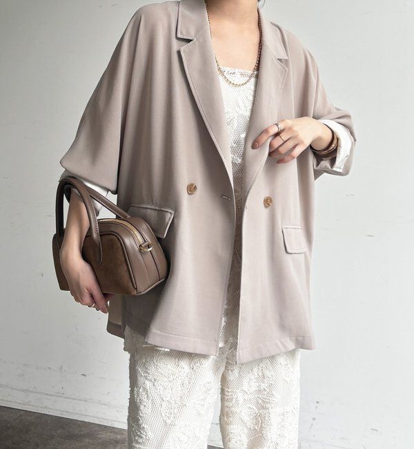  「【WEB限定】ドルマンスリーブテーラードジャケット」|テーラードジャケット|