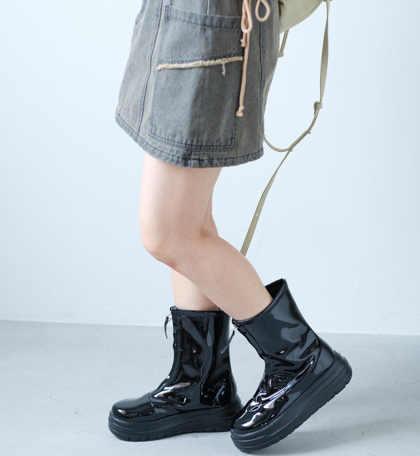  「【晴雨兼用/軽量/生活防水】レインミドルブーツ」|ロングブーツ|