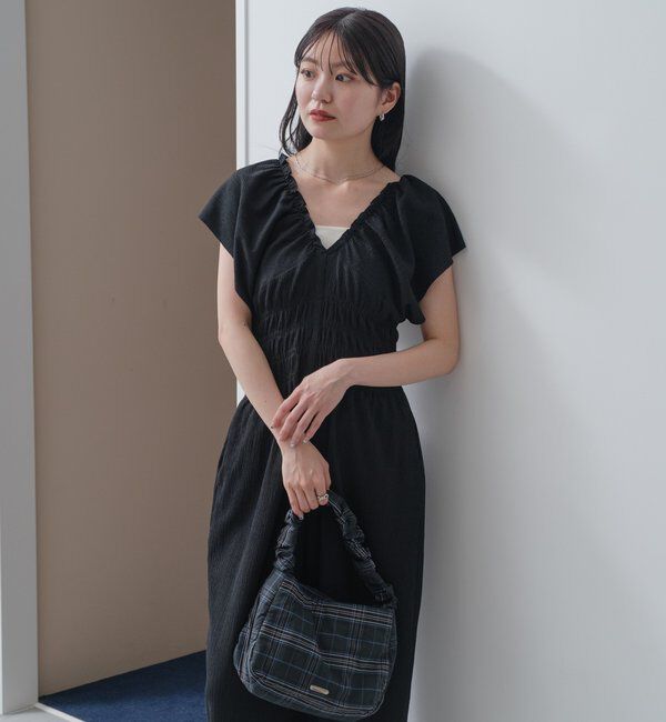  「【低身長サイズ】シャーリングイージーオールインワン」|オールインワン|