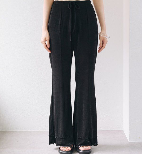  「【新色追加/低身長サイズ/2サイズ展開】シアーリブフレアパンツ」|その他|