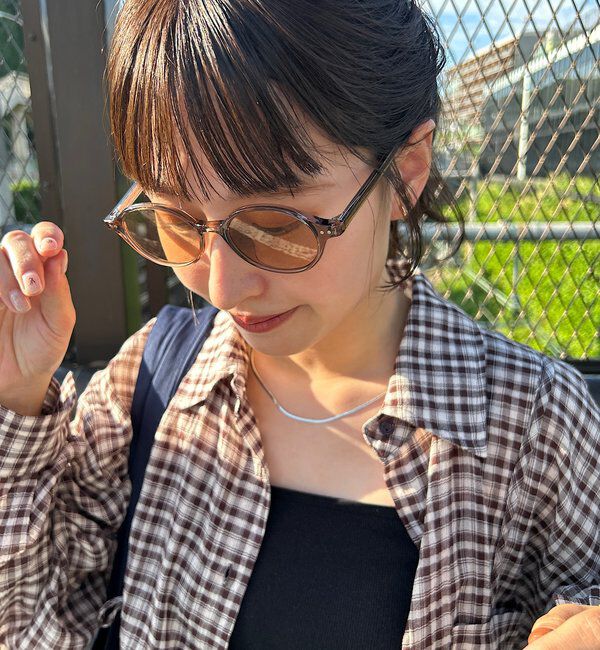  「【江口3GOODS BAG/fiw.】オーバルサングラス」|サングラス|