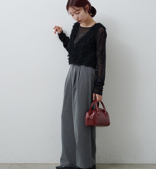  「【新色追加/2サイズ展開/裏地無し】ピンストライプスラックス」|チノ|