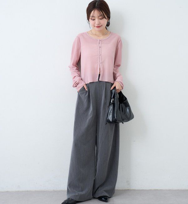  「【新色追加/2サイズ展開/裏地無し】ピンストライプスラックス」|チノ|
