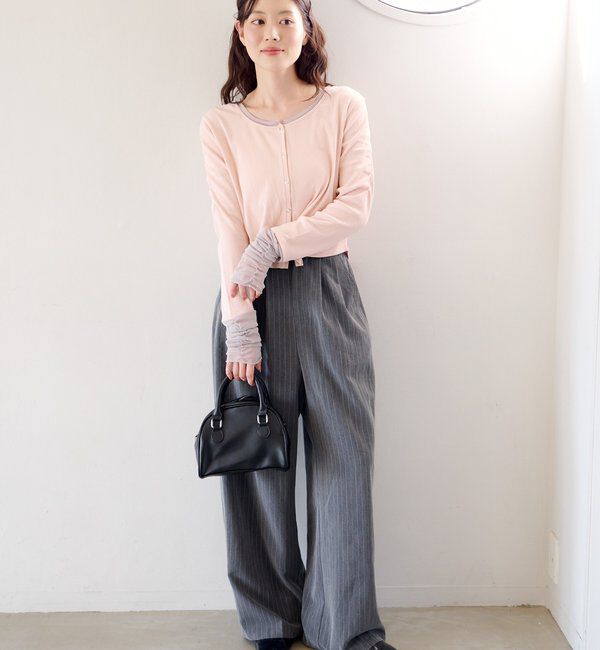  「【新色追加/2サイズ展開/裏地無し】ピンストライプスラックス」|チノ|
