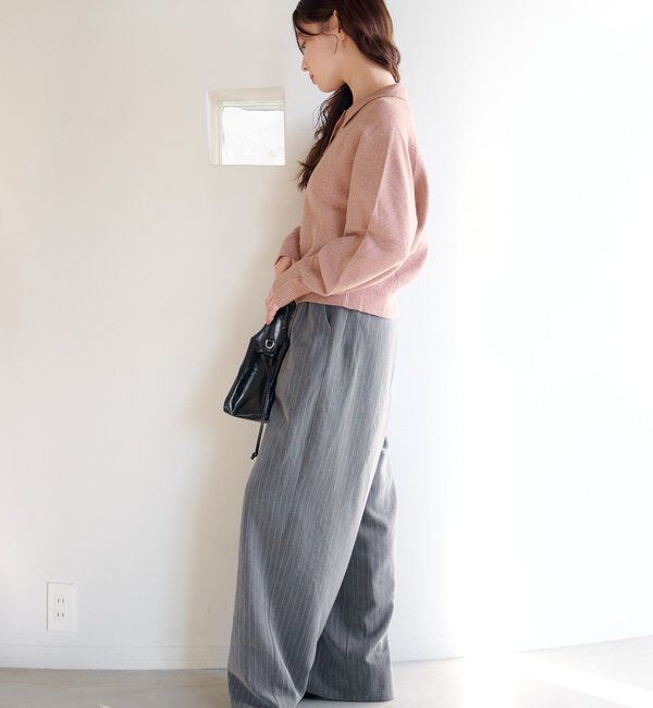  「【新色追加/2サイズ展開/裏地無し】ピンストライプスラックス」|チノ|