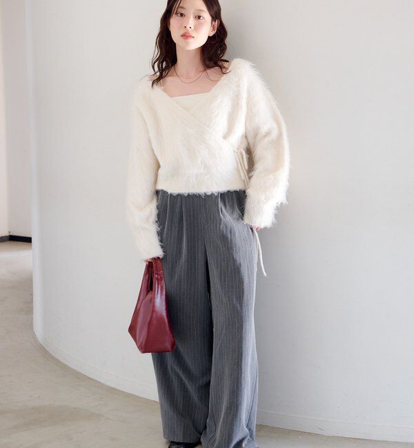  「【新色追加/2サイズ展開/裏地無し】ピンストライプスラックス」|チノ|