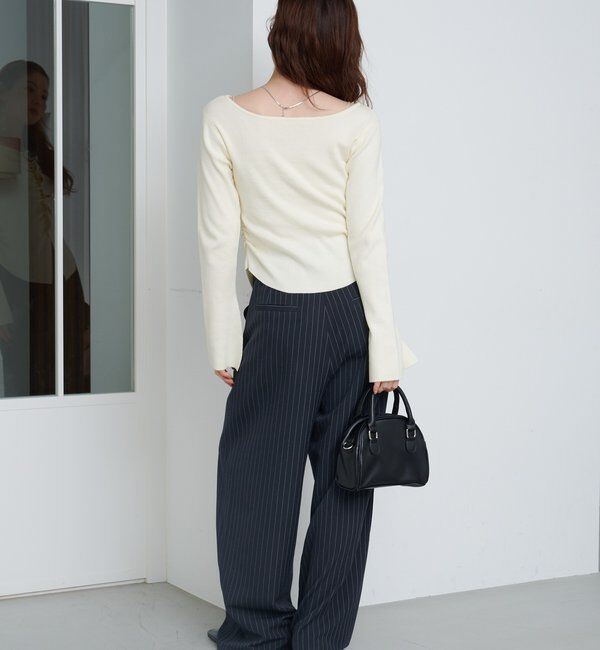  「【新色追加/2サイズ展開/裏地無し】ピンストライプスラックス」|チノ|