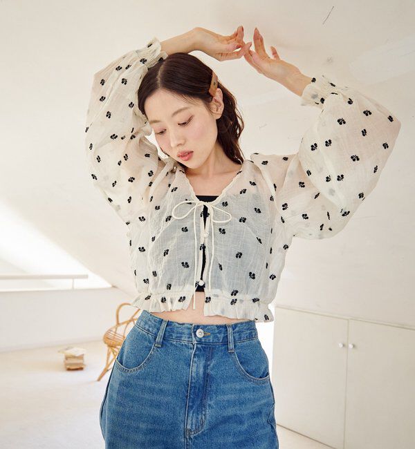  「フラワーステッチブラウス」|シャツ・ブラウス|