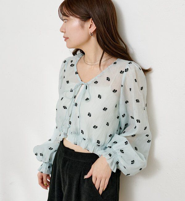  「フラワーステッチブラウス」|シャツ・ブラウス|