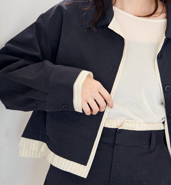  「【WEB先行/SETUP対応】レイヤードショートシャツジャケット」|その他|