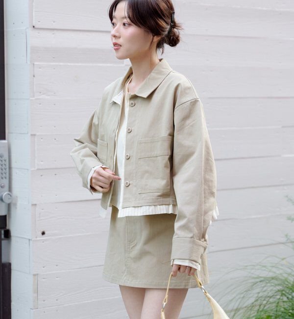  「【WEB先行/SETUP対応】レイヤードショートシャツジャケット」|その他|