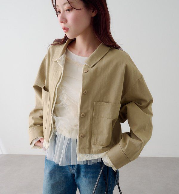  「【WEB先行/SETUP対応】レイヤードショートシャツジャケット」|その他|