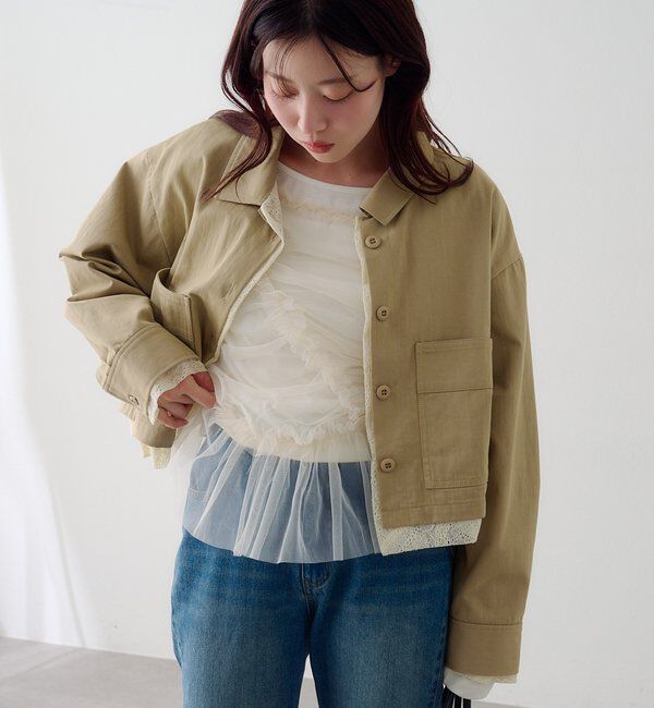  「【WEB先行/SETUP対応】レイヤードショートシャツジャケット」|その他|