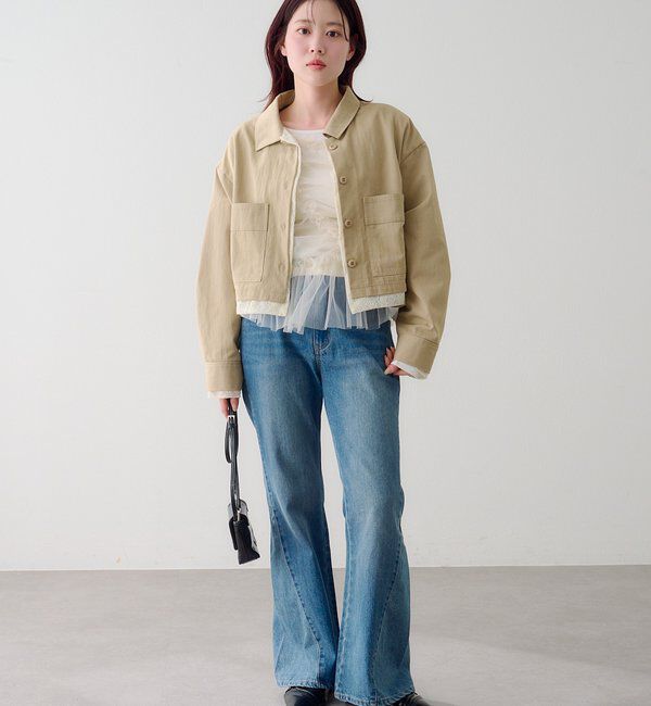  「【WEB先行/SETUP対応】レイヤードショートシャツジャケット」|その他|