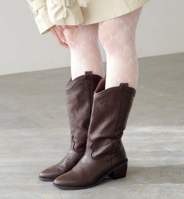  「ウエスタンブーツ」|ロングブーツ|