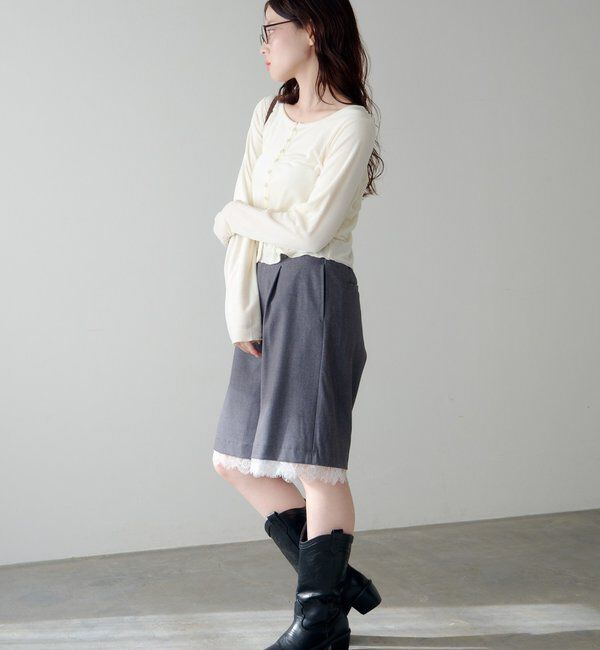  「カットベロアボタンカーディガン」|Tシャツ・カットソー|