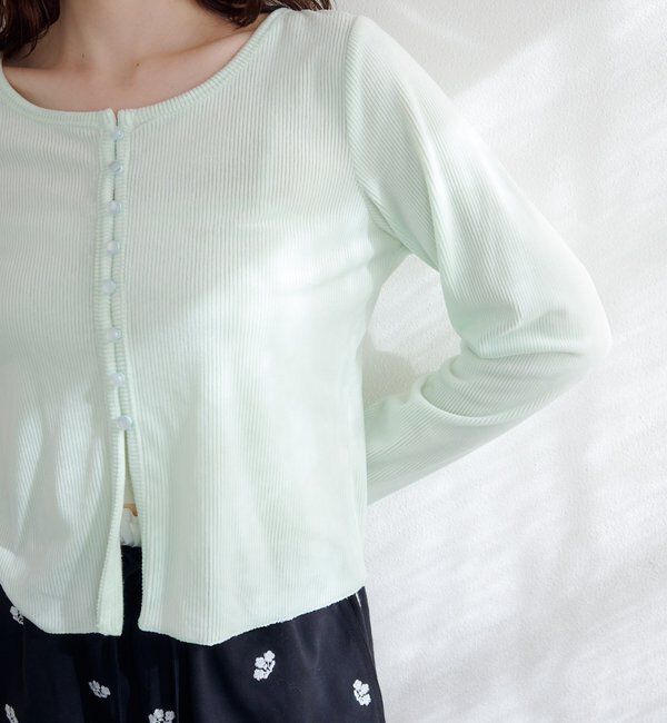  「カットベロアボタンカーディガン」|Tシャツ・カットソー|