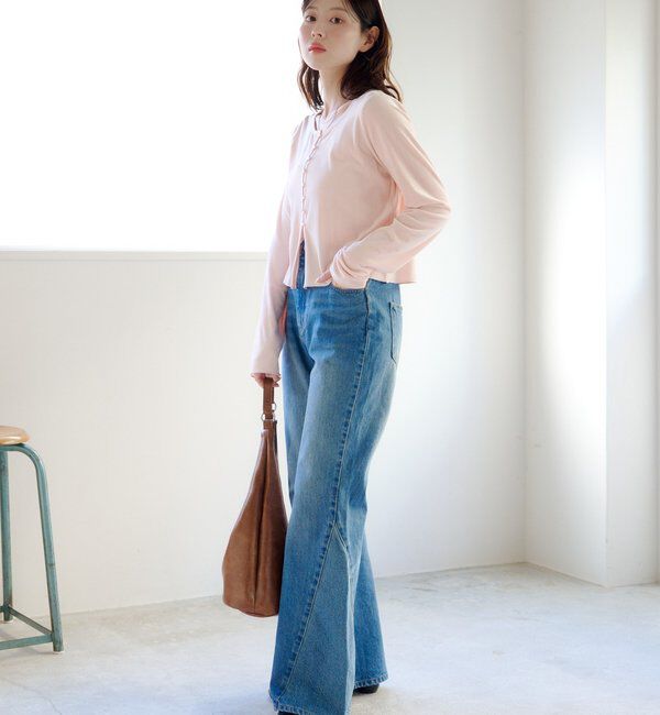  「カットベロアボタンカーディガン」|Tシャツ・カットソー|