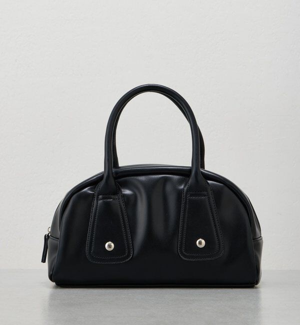  「【500ml ペットボトル収納可】フラップカラーボストンBAG」|トートバッグ|ブラック