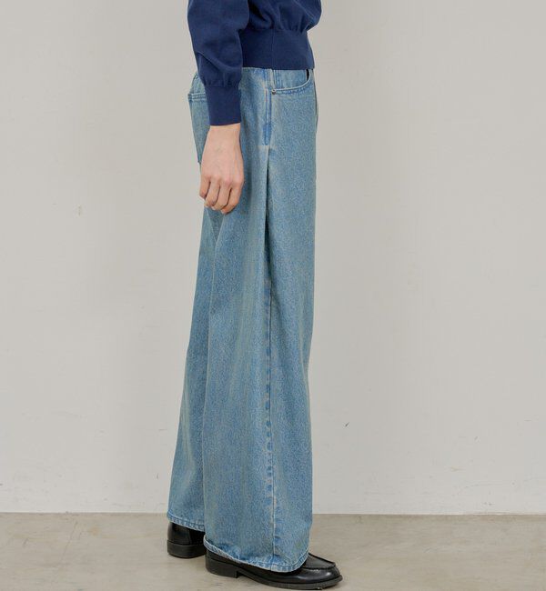  「【WHIMSIC/2サイズ展開/SETUP対応】サイドタックデニムパンツ」|デニム|