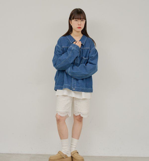  「【WHIMSIC】ネップデニムワークジャケット」|デニムジャケット|