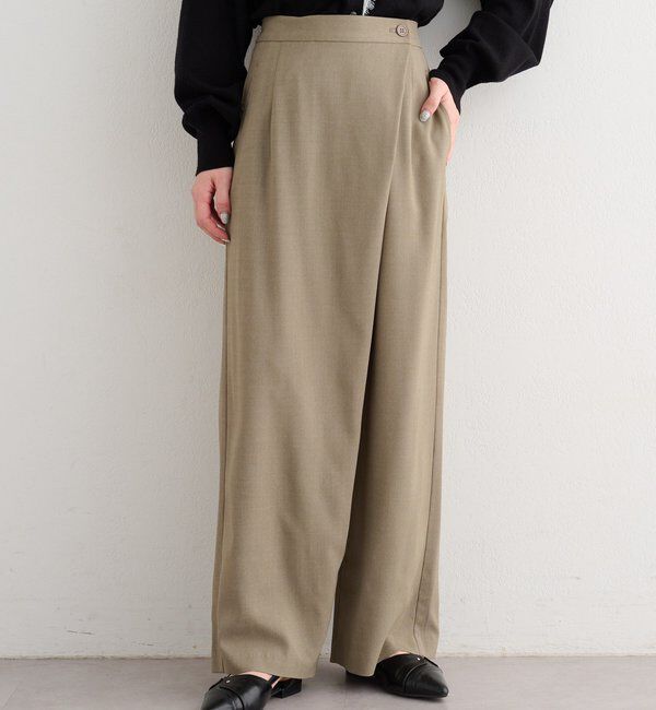  「【セットアップ対応/S.Mサイズ展開】B シャンブレーラップスラックス」|その他|ベージュ