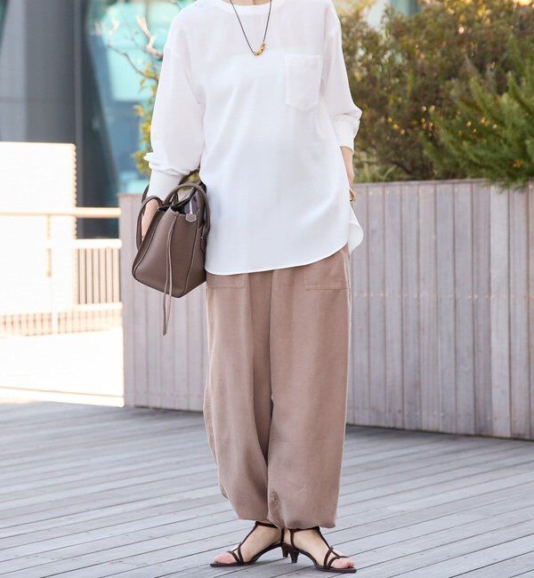  「【さらっと着やすい！/冷房・日焼け対策◎】ジョーゼットポケットブラウス」|シャツ・ブラウス|