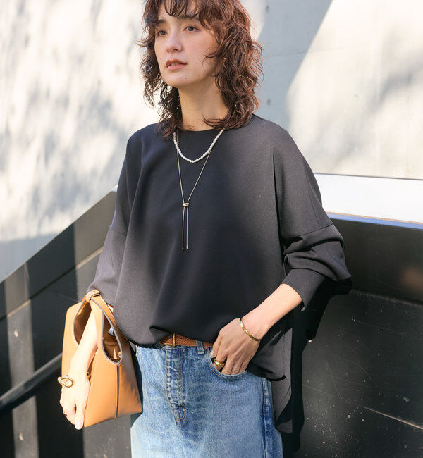  「【楽ちんキレイ】ダンボールポンチョプルオーバー」|Tシャツ・カットソー|