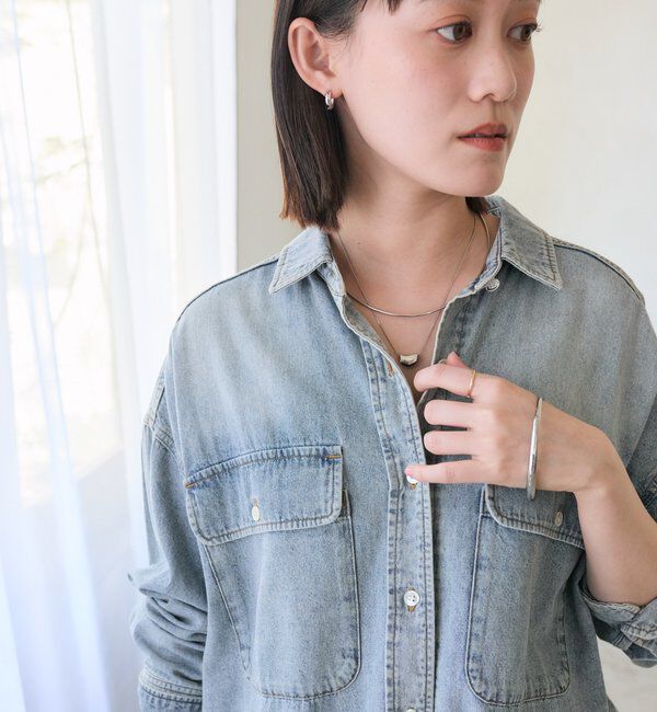  「【名品/リバイバル】【MONN.:.(モン)】Lightビッグデニムシャツ」|シャツ・ブラウス|