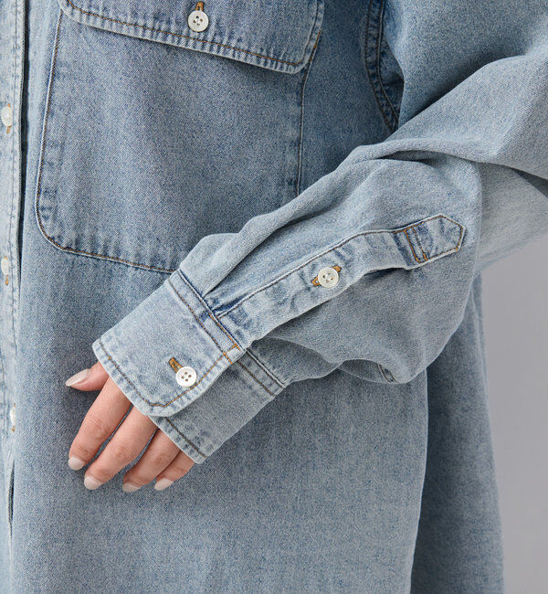  「【名品/リバイバル】【MONN.:.(モン)】Lightビッグデニムシャツ」|シャツ・ブラウス|