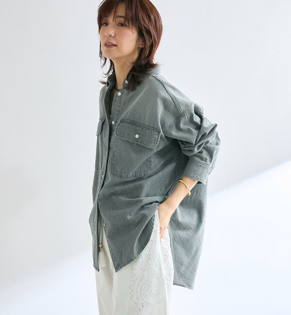  「【名品/リバイバル】【MONN.:.(モン)】Lightビッグデニムシャツ」|シャツ・ブラウス|