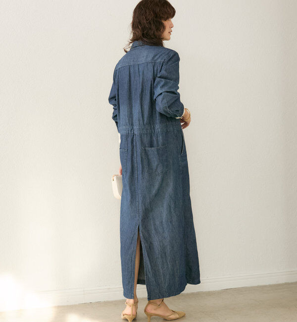  「【MONN&times;Yoshiiiiii】デニムシャツワンピース」|ワンピース|