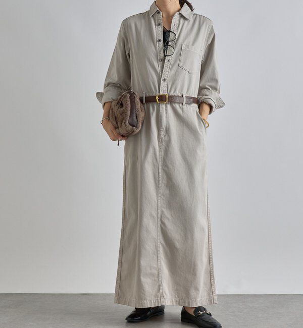  「【MONN&times;Yoshiiiiii】デニムシャツワンピース」|ワンピース|
