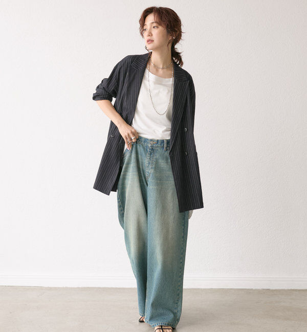  「【MONN.:.(モン)】オープンネックTee」|Tシャツ・カットソー|