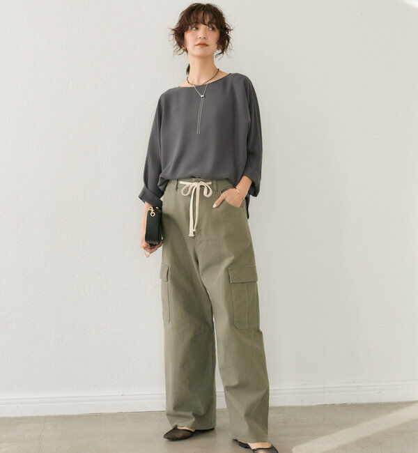  「ドルマンターンバックブラウス」|シャツ・ブラウス|