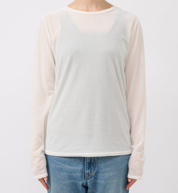  「【1枚でも様になる】シアーベロアロンT」|Tシャツ・カットソー|