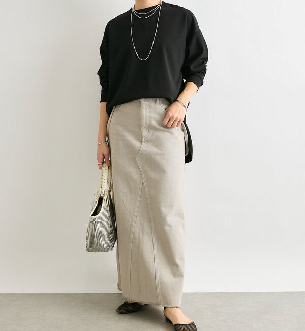  「【MONN.:.(モン)】LOOSE DENIM SKIRT」|スカート|